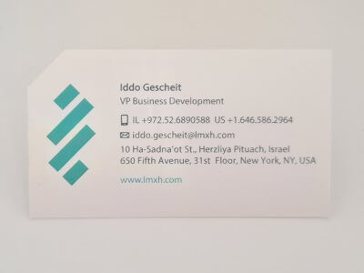 כרטיס ביקור חיתוך צורני 4