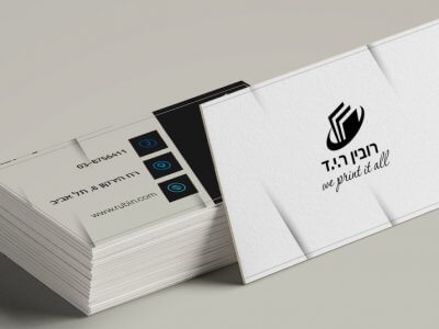 כרטיס ביקור עבה פסים עם הצללה