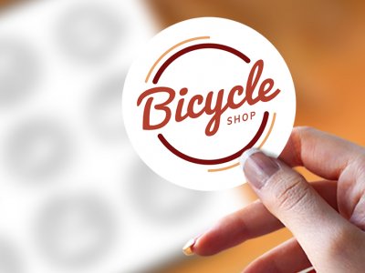 מדבקה עגולה Bicycle
