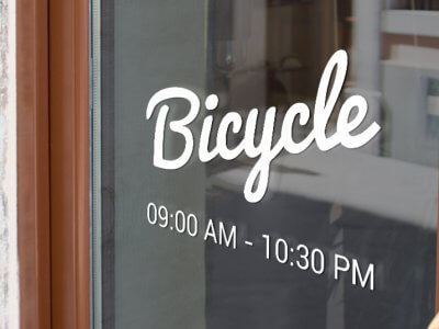מדבקת לוגו Bycicle לדלת