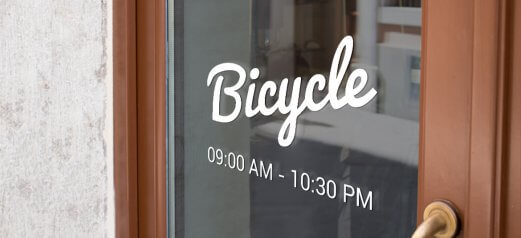מדבקת לוגו Bycicle לדלת