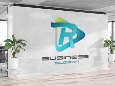 מדבקת קיר לוגו עסקים