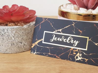 כרטיס ביקור פויל דיגיטלי רקע שחור