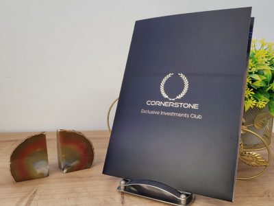 פולדר יוקרתי עם פויל זהב