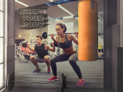 מדבקת קיר לחדר כושר 3