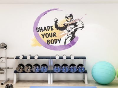 מדבקת קיר חדר כושר 8