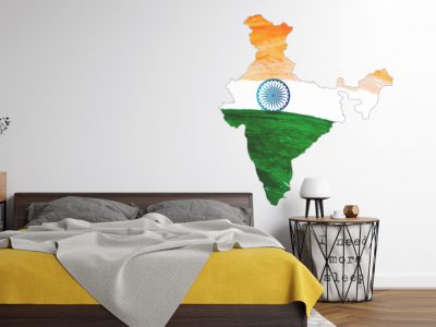 מדבקת קיר מפת הודו