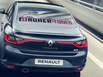 מדבקת רשת לרכב כלי עבודה