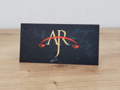 כרטיס ביקור לוגו כתום זוהר וזהב