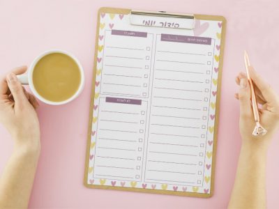 תכנון שבועי לבבות