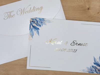 הזמנה ומעטפה יוקרתית הטבעה אישית