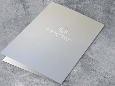 פולדר עם לוגו זהב ולמינציה משי