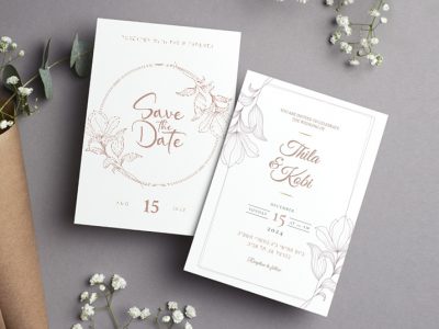 הזמנה דגם פרחים עדינים