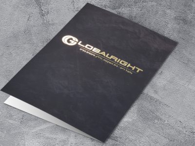 פולדר לעסקים עם לוגו זהב נדלן