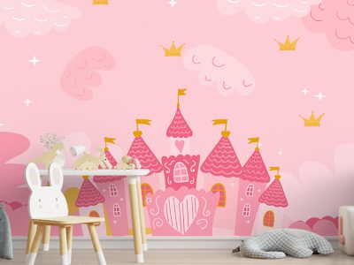 חדר תינוקות קיר טפט נסיכות