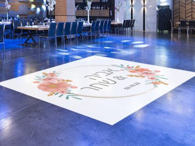 שטיח מדבקה פרחים ורודים