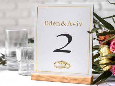 מספרי שולחן קאפה עיצוב טבעות