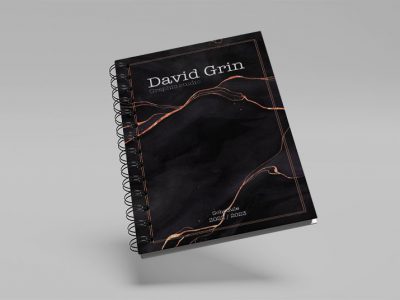 מחברת ממותגת 26 שחור רוז גולד