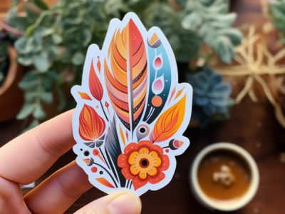 מדבקה בחיתוך צורני 4