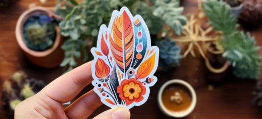 מדבקה בחיתוך צורני 4