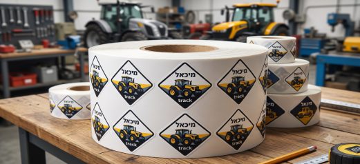 מדבקה בחיתוך צורני 9